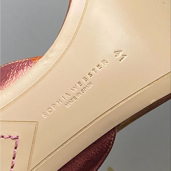 Sophia Webster Mariposa Metallic Leather Sandals size 41 - Picture 14 of 14